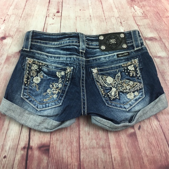 Miss Me Jp569h5 Denim Rolled Cuff Denim 